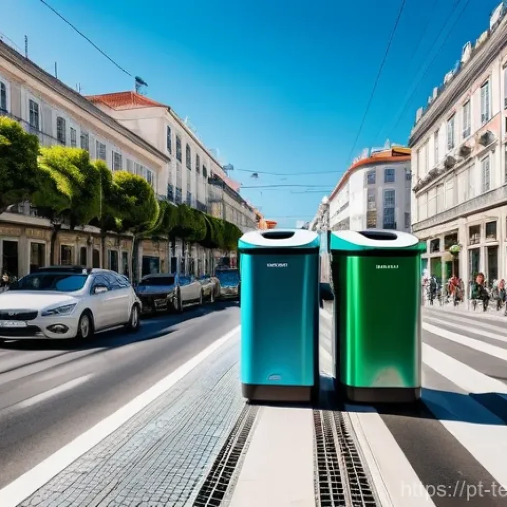 테크노피아 비전의 기술 변화 예측 - **Prompt 1: Smart City Life in Lisbon**
"A vibrant, wide-angle shot of a bustling, futuristic st...