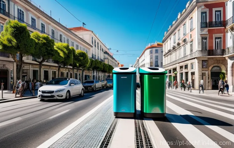 테크노피아 비전의 기술 변화 예측 - **Prompt 1: Smart City Life in Lisbon**
"A vibrant, wide-angle shot of a bustling, futuristic st...
